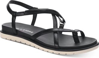 Sun + Stone Womens Islla Crisscross Slide Wedge Sandals In Black