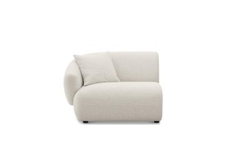 Castlery Auburn Left Arm Sofa Customized, Performance Classic Twill Cream, Spill Resistant, Modular for Sofas by Castlery