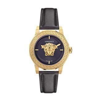 Versace Horloges - Dames - Horloges - Geel - ONE Size - Leer - Accessoires