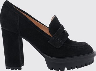 Gianvito Rossi D&eacute;collet&eacute; in pelle scamosciata con tacco alto e suola platform dentellata