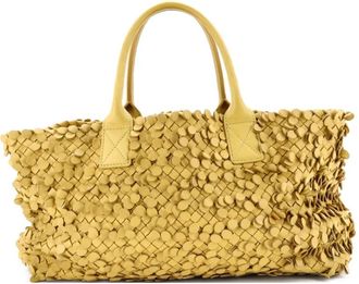 Bottega Veneta Poussin Paillettes Cabat Handbag Intrecciato Nappa Medium shoulder bag - Giallo