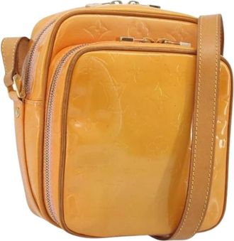 Louis Vuitton Pre-owned Vintage Patent Leather Shoulder Bag - Dames - Vintage Schoudertas - Oranje - ONE Size - Vintage