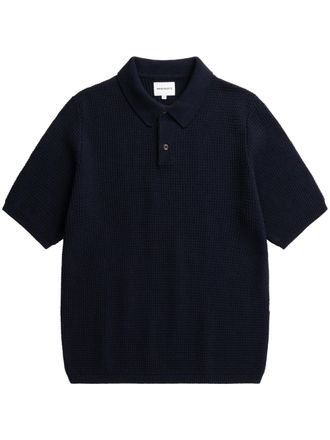 Norse Projects Textured Cotton Crepe Polo with Classic Collar