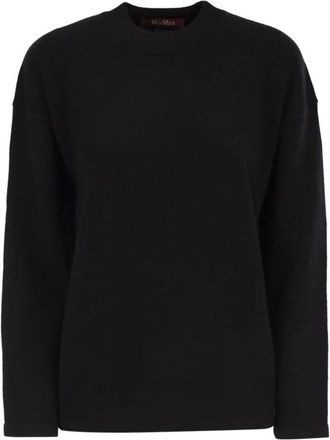 Max Mara Essential Trui met Ronde Hals - Dames - Ronde hals truien - Zwart - S - Truien & Vesten