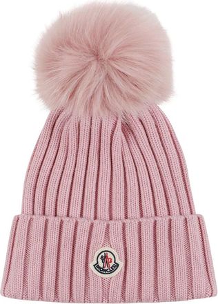 Moncler Tricot Beanie - Dames - Hoeden - Roze - ONE Size - Accessoires
