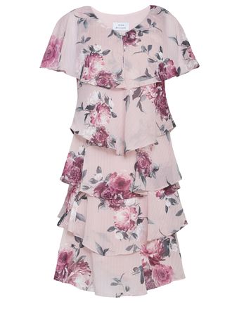 Gina Bacconi Womens Ella Floral Print Tiered Dress - Size 20 UK