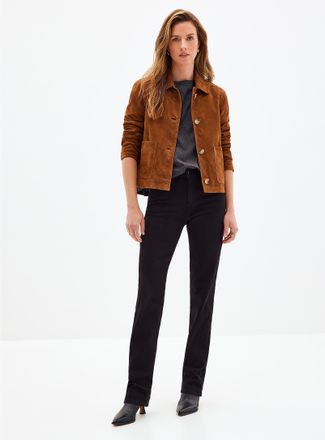 Yoga Jeans by Second Womens Black Chloe jean Fit: Straight leg, regular rise