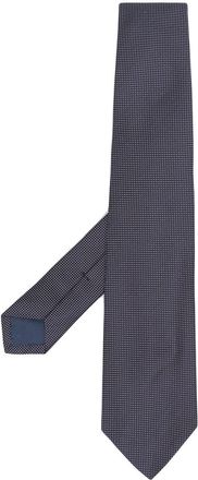 Polo Ralph Lauren polka dot embroidered tie - men - Silk - One Size - Blue