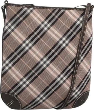 Burberry Pre-owned Cross Body Bags, female, Pink, Size: ONE SIZE Pre-owned Canvas Shoulder Bag