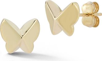 Ember Fine Jewelry Butterfly Stud Earrings in Gold at Nordstrom Rack