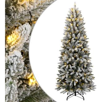 vidaXL &Aacute;rbol De Navidad Artificial Con 300 Leds Y Nieve Flocada 210 Cm Vidaxl
