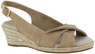 Easy Street Maureen Wedge Sandal in Bge/khaki at Nordstrom Rack, Size 5.5