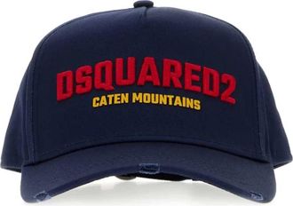 Dsquared2 Baseball Cap - Heren - Petten - Blauw - ONE Size - Katoen - Accessoires