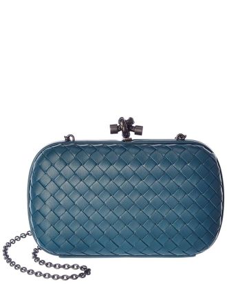 Bottega Veneta Impero Intrecciato Leather Knot Clutch