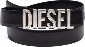 Diesel Accessoires, Dames, Zwart, 80 CM, Leer, Leren Riem