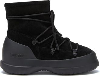 Moon Boot Luna lace-up suede boots - women - Suede - 36 - Black