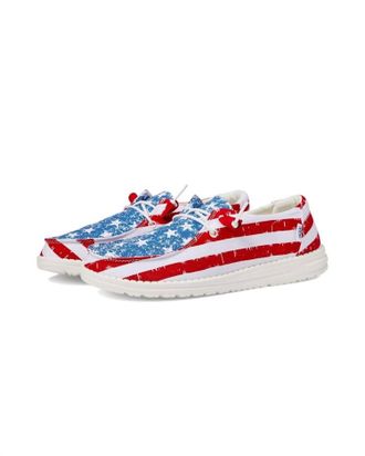 Hey Dude Womens Wendy Lace-Up Shoes In Star Spangled