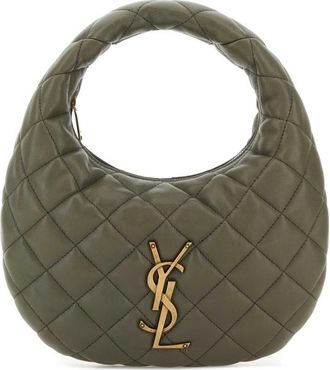 Saint Laurent Army Green Nappa Leather Icarino Shoulder Bag