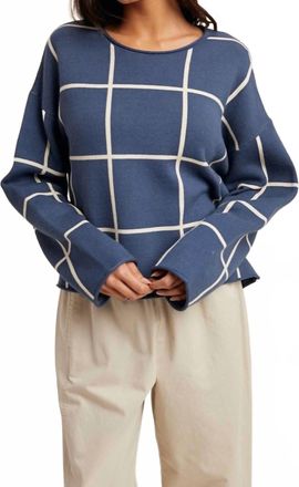 Wishlist Grid Drop Sweater In Navy