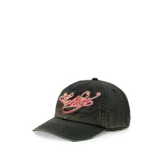 The Attico Logo Embroidered Cap - female - The Attico - Hats & Caps - Black - L/XL - Accessories