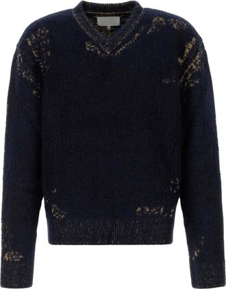 Maison Margiela Maglione Girocollo - - Knitwear - Uomo - Blu - M