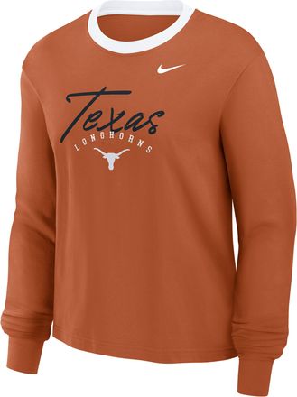 Nike Texas Legacy Nike Womens College Long-Sleeve T-Shirt in Orange | 03N208D9TXE-MGK