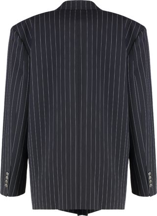The Attico Womens Single-Breasted One Button Jacket Blue Polyester Blazers