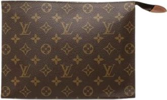 Louis Vuitton Pre-owned Toiletry Pouch 26 - Dames - Vintage Clutch - Bruin - ONE Size - Vintage