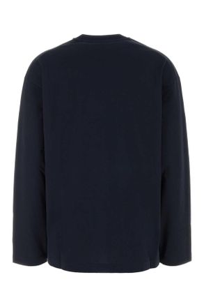 Jil Sander Womens Midnight Blue Cotton T-Shirt 402 Exterior Exterior: T-shirts And Polos