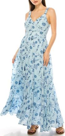 A Collective Story Floral Sundress in Bellad Blue at Nordstrom, Size X-Large