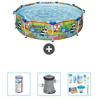 Bestway Piscina Bestway Steel Pro Redonda - Animales - 274x66 Cm - 6-piezas S22738