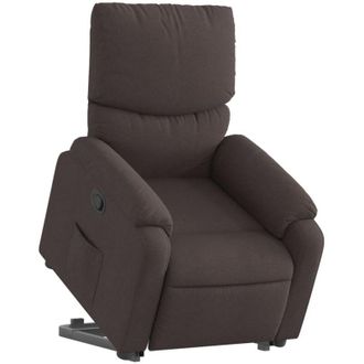 vidaXL Vidaxl - Sill&oacute;n Reclinable Elevable Tela Marr&oacute;n Oscuro