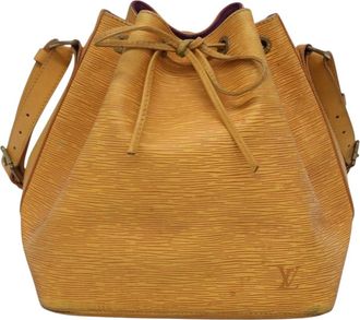Louis Vuitton Noe Yellow Leather Shoulder Bag (Pre-Owned)