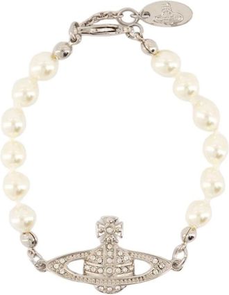 Vivienne Westwood Grijs Bas Relief Messing Armband - Dames - Armbanden - Grijs - ONE Size - Accessoires