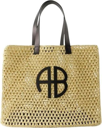 Anine Bing Large Rio Tote - Dames - Shoppers - Beige - ONE Size - Leer - Tassen