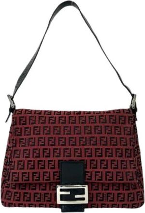 Fendi Pre-owned Vintage Schoudertas - Dames - Vintage Schoudertas - Rood - ONE Size - Leer - Vintage