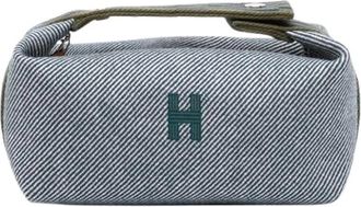 Herm&egrave;s Pre-owned Bride-a-brac Handtas - Dames - Vintage Accessoires - Blauw - ONE Size - Wol - Vintage