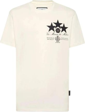 Philipp Plein Skull Graphic T-Shirt - Heren - T-shirts - Beige - S - Tops