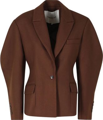 Birgitte Herskind Alex Fitted Blazer - Dames - Blazers - Bruin - XS - Wol - Jassen