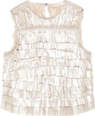 Ulla Johnson Top Quinn con ruches - Toni neutri