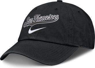 Nike San Francisco Giants Primetime Club Nike Mens MLB Unstructured Adjustable Hat in Black | NB0100AGIA-ZHP