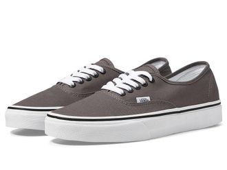 Vans Authentic Skate Shoes Black/Pewter : Mens 3.5 - Womens 5 Medium, Canvas/Leather/Suede