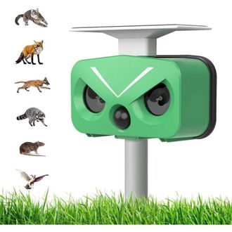 OEM Repelente Ultras&oacute;nico Para Gatos Con Energ&iacute;a Solar, Resistente Al Agua Ip66, Con Frecuencia Ajustable, 5 Modos De Funcionamiento