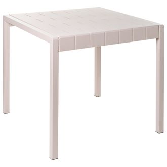 Beliani Beliani - Mesa De Jard&iacute;n De Material Sint&eacute;tico De 4 Plazas Resistente A La Intemperie Al Aire Libre Patio Beige Bartica