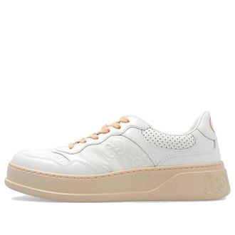 Gucci (WMNS) Gucci GG Embossed Sneaker White Beige 684911-1XL10-9014