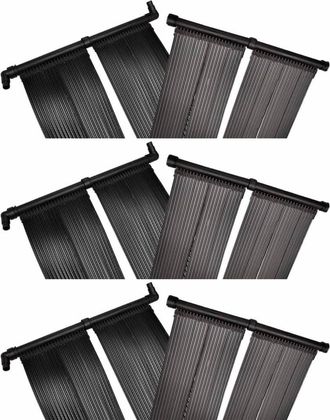 vidaXL Panel De Calentador Solar De Piscina 6 Uds 80x620 Cm Vidaxl