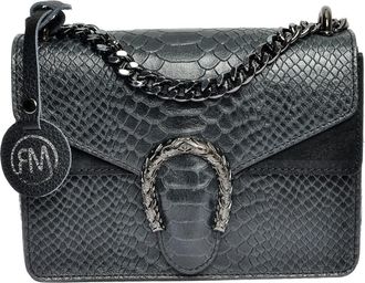 Roberta M Zwart Rundleer Tas