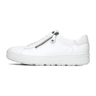 Hartjes Schoenen, Dames, Wit, 37 1/2 EU, Leer, Witte Sneaker met Rits voor Dames