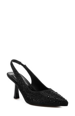 London Rag Ararki Crystal Slingback Pump in Black at Nordstrom Rack, Size 10