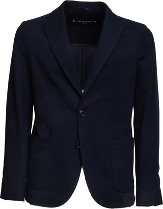 Circolo 1901 Revers Classico - Heren - Blazers - Blauw - S - Leer - Jassen